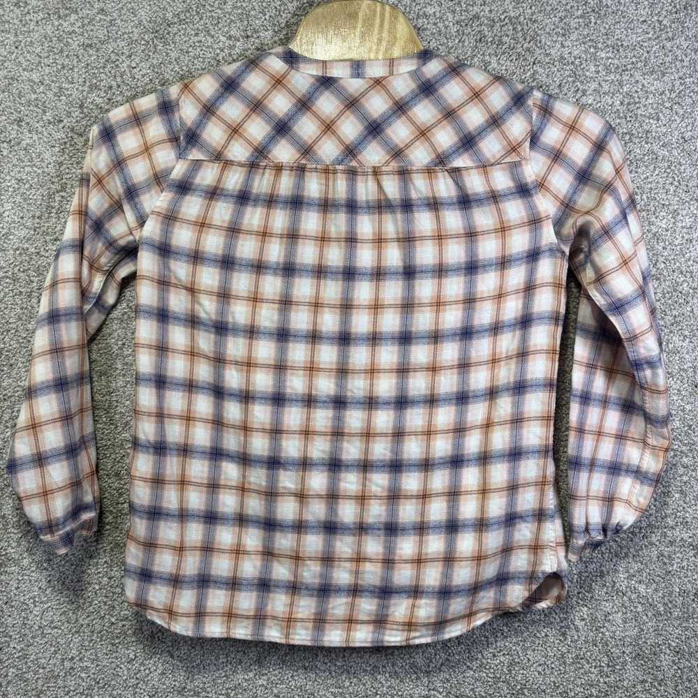 Duluth Trading Co Shirt Womens Small Multicolor Plaid Flannel Henley Long Sleeve - Picture 6 of 6